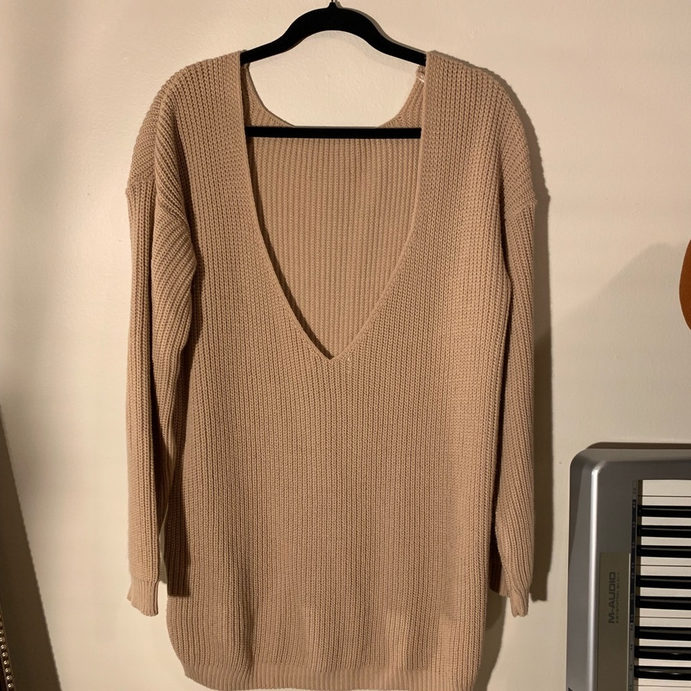 Blush Colored Knit Sweater Dress (reversible)